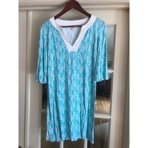 Lilly Pulitzer blue and white tunic dress